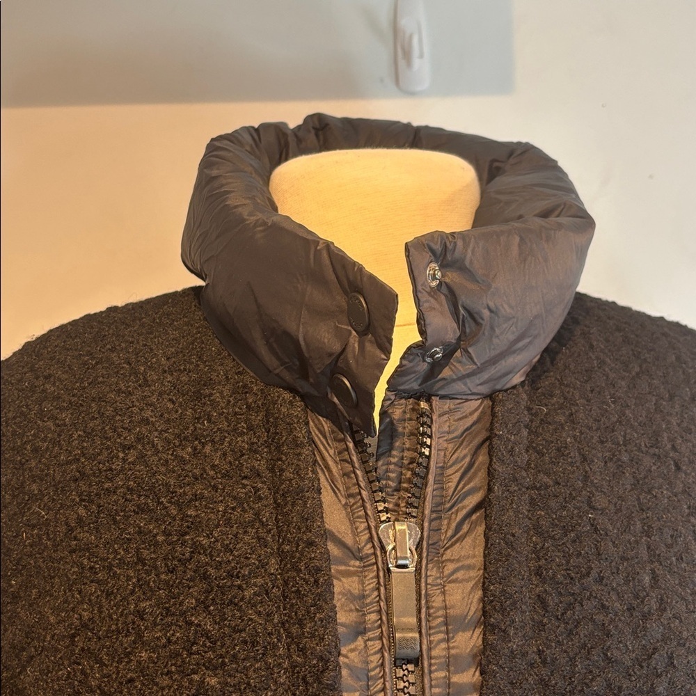 GEOX Women's black wool blend/puffer Jacket size US16 - Picture 5 of 15